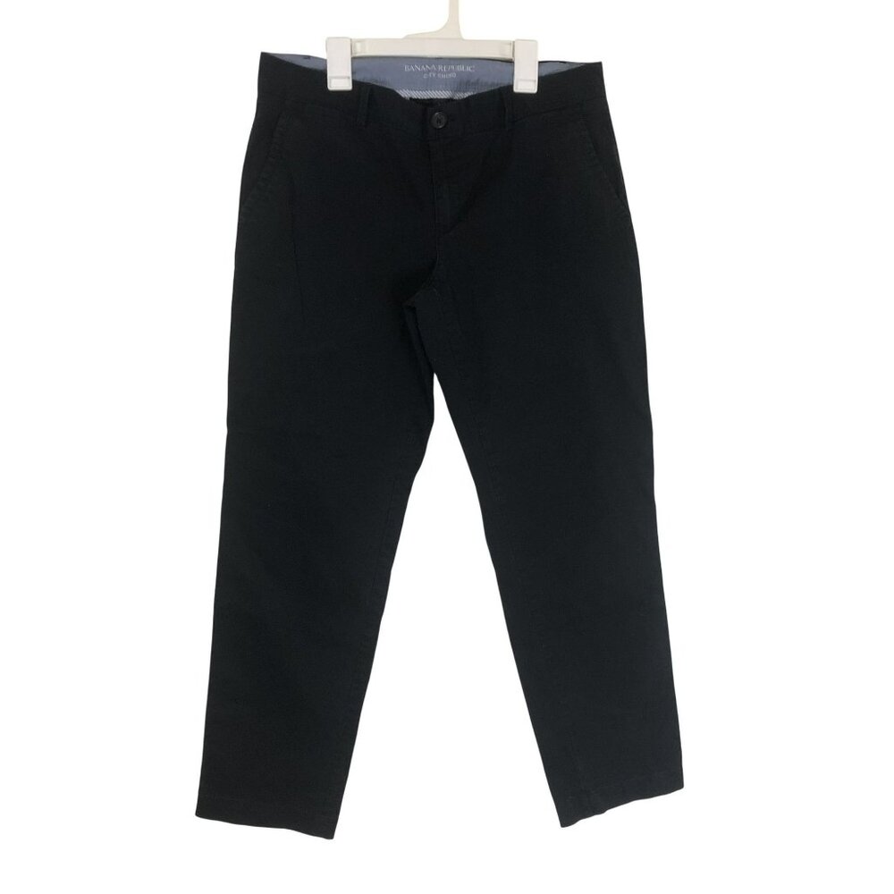 Banana Republic Chino Pants Womens City Size 8 Black Cotton Blend Office